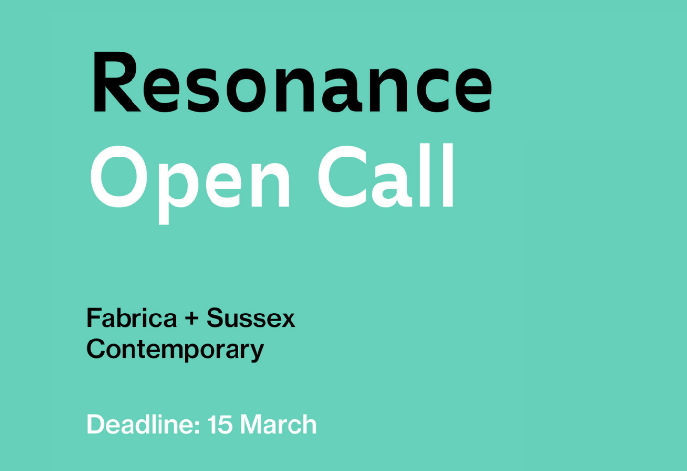 Fabrica + Sussex Contemporary Open Call