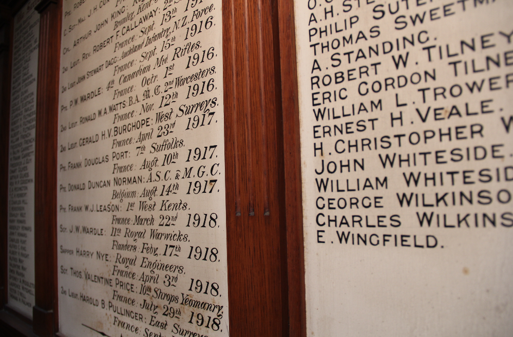 Boys on the plaque